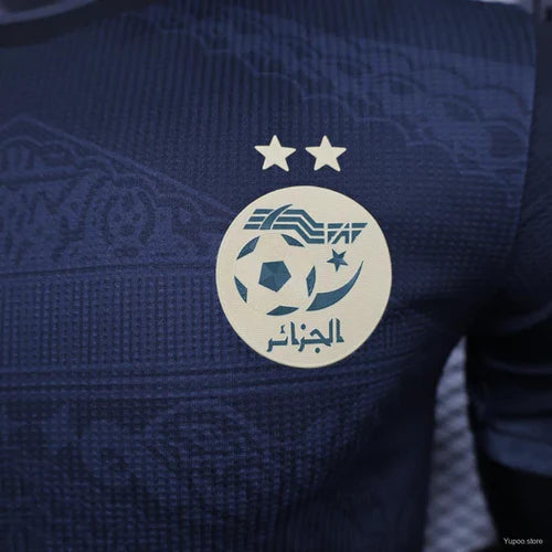 Schwarzes Algerien-Konzept-Fußballtrikot 2023-2024