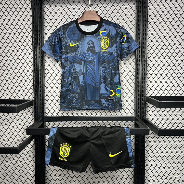 Brasilien x Jesus Christus Heimtrikots für Junioren 2024–2025
