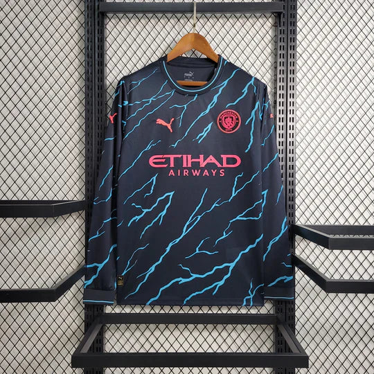 Manchester City 2023-2024 Away Long Sleeve Jersey