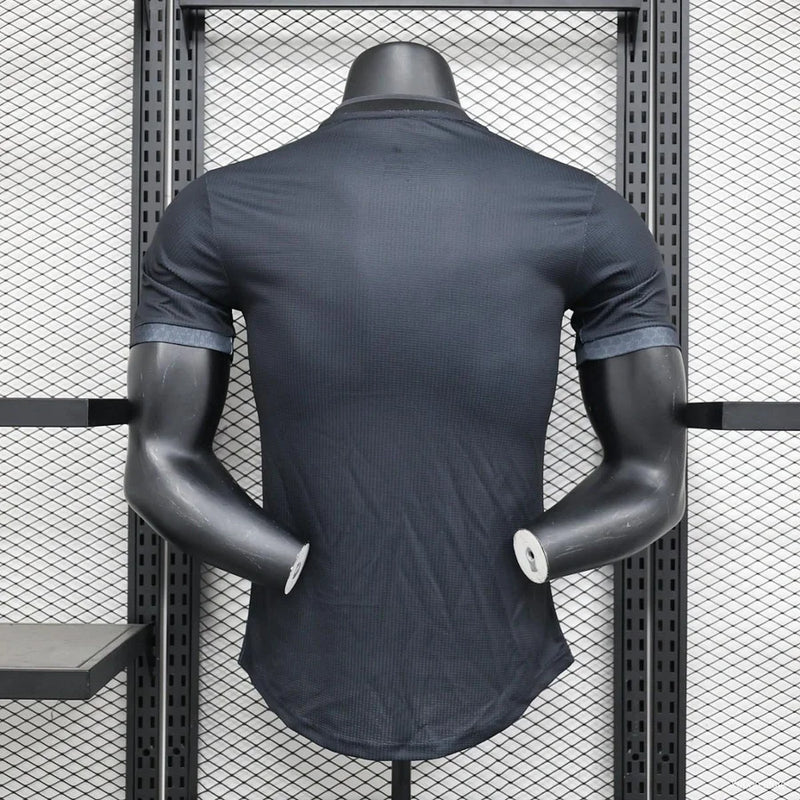 Schwarzes Algerien-Konzept-Fußballtrikot 2023-2024