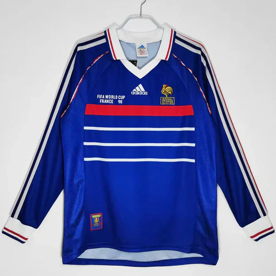 Frankreich-Team Retro 1998 Langarmtrikot